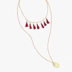 🆕 J. Crew Tassel Draped Gold Necklace ❤️💛❤️